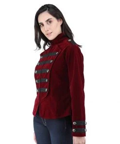 Dark Star Maroon Gothic Military Tailcoat