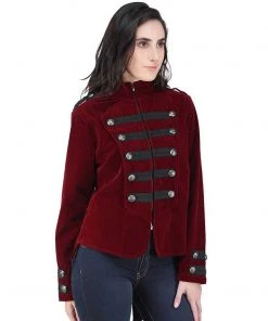 Dark Star Maroon Gothic Military Tailcoat