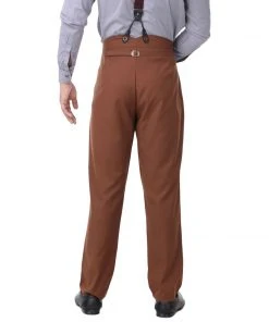Pirate Dressing Steampunk Architect Pants Brown Mens Gothic Clothing