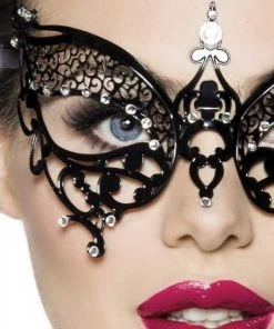 Ati Masquerade Butterfly Rhinestone Metal Mask