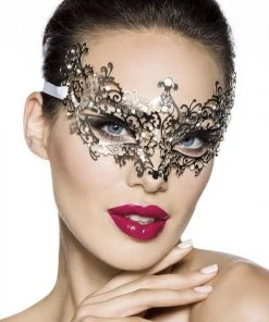 Ati Masquerade Masks Masquerade Silver And Rhinestone Metal Mask