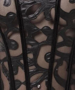 Corsets Grey Velvet Corsage