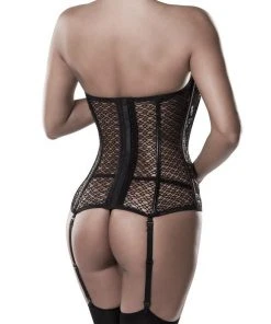 Corsets Grey Velvet Corsage