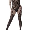 Grey Velvet Bodystocking