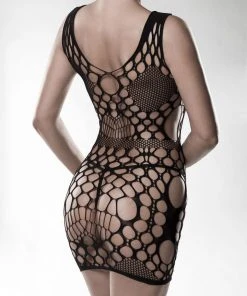 Grey Velvet Fine Mesh Dress All Ladies Clothing