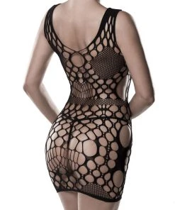 Grey Velvet Fine Mesh Dress All Ladies Clothing