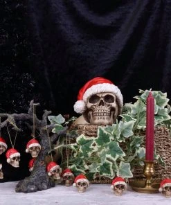 Nemesis Now All Homeware Skull Christmas Tree Silent Night Bauble 4.3cm. Set Of 12