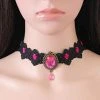 Lace Jewellery Gothic Jewellery Pink Velvet Victorian Lace Choker