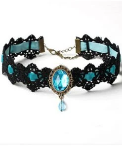 Lace Jewellery Gothic Jewellery Turquoise Velvet Victorian Lace Choker