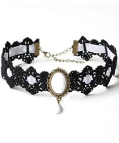 Lace Jewellery White Velvet Victorian Lace Choker Gothic Jewellery