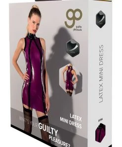 Guilty Pleasure Purple Latex Mini Dress