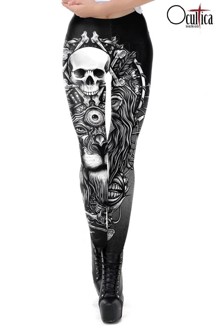 All Ladies Clothing Ocultica Skull Leggings 8 All Ladies Clothing Ocultica Skull Leggings