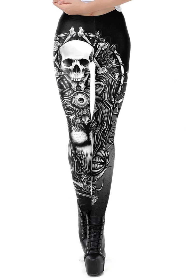 All Ladies Clothing Ocultica Skull Leggings 3 All Ladies Clothing Ocultica Skull Leggings