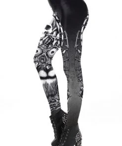 All Ladies Clothing Ocultica Skull Leggings