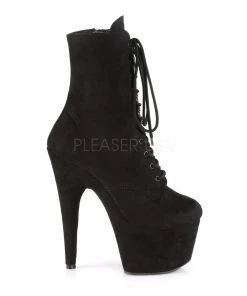 Pleaser ADORE-1020FS Boots Faux Suede Black All Footwear