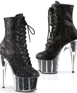 Pleaser ADORE 1020G Boots Black Glitter