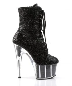 Pleaser ADORE 1020G Boots Black Glitter