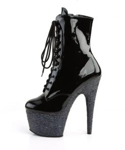 Ladies Fetish Boots Pleaser ADORE-1020LG Boots Black Glitter 12 Ladies Fetish Boots Pleaser ADORE-1020LG Boots Black Glitter