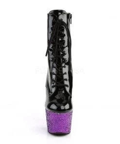 Ladies Fetish Boots Pleaser Purple Glitter ADORE 1020LG Boots