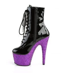 Ladies Fetish Boots Pleaser Purple Glitter ADORE 1020LG Boots