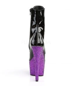 Ladies Fetish Boots Pleaser Purple Glitter ADORE 1020LG Boots
