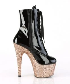 Ladies Fetish Boots Pleaser ADORE-1020LG Boots Rose Gold Glitter