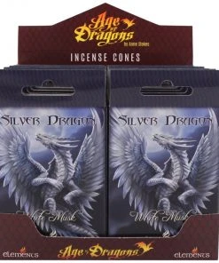 Something Different Anne Stokes Silver Dragon Incense Cones