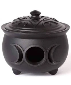 Alchemy Gothic Triple Moon Cauldron Pot All Homeware