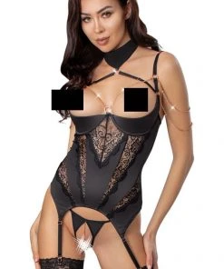 Abierta Fina Basque And String Ladies Fetish Clothing