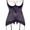 Abierta Fina Decorative Rhinestone Basque Lingerie Corsets
