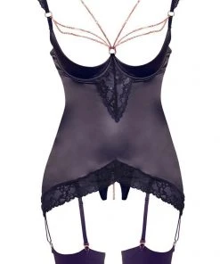 Abierta Fina Decorative Rhinestone Basque Lingerie Corsets