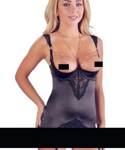 Abierta Fina Decorative Rhinestone Basque Lingerie Corsets