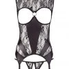 Abierta Fina Basque With String Body, Bodysuits, Teddies