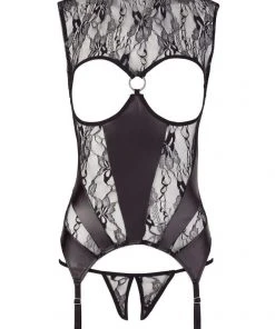 Abierta Fina Basque With String Body, Bodysuits, Teddies