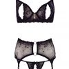 Abierta Fina Bra Set With Slits In The Cups