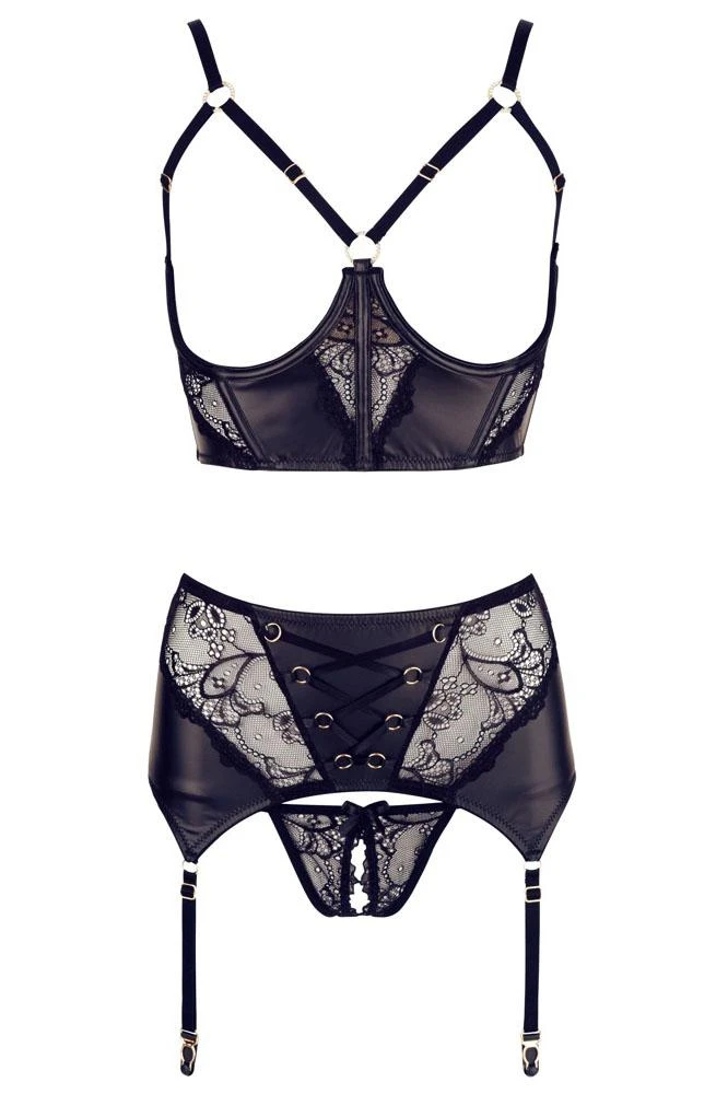 Lingerie Sets Abierta Fina Bra Suspender Set 3 Lingerie Sets Abierta Fina Bra Suspender Set