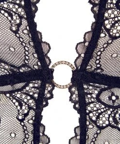 Abierta Fina Lace Basque And String Lingerie Corsets