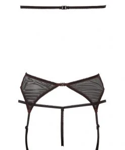 Lingerie Sets Abierta Fina Red Suspender Set