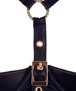 Abierta Fina Shelf Bra Set With Suspender Straps Lingerie Sets