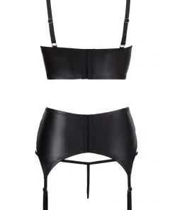 Abierta Fina Suspender Lingerie Set