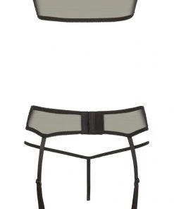 Abierta Fina Suspender Set With Rhinestones Lingerie Sets 14 Abierta Fina Suspender Set With Rhinestones Lingerie Sets