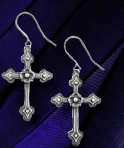 Gothic Jewellery Alchemy Gothic Devotion Crosses Earrings
