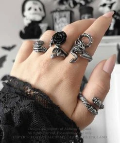 Alchemy Gothic Alchemy Dragons Lure Ring Gothic Jewellery