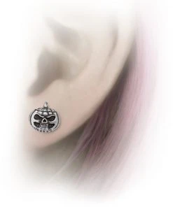 Alchemy Gothic Halloween Costumes Alchemy Pumpkin Skull Studs