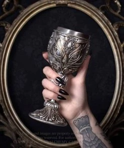 Alchemy Gothic Alchemy Sacred Cat Goblet Dining & Barware