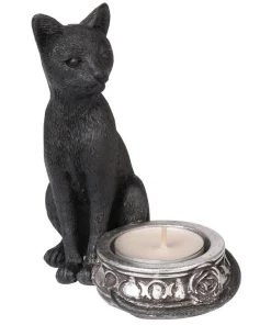 Alchemy Gothic Alchemy Black Cat T-Light Holder All Homeware