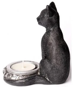 Alchemy Gothic Alchemy Black Cat T-Light Holder All Homeware