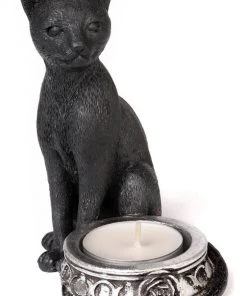 Alchemy Gothic Alchemy Black Cat T-Light Holder All Homeware