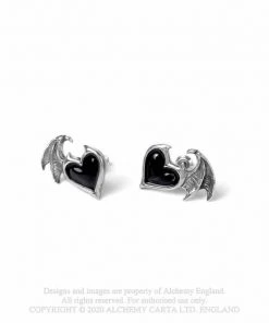 Alchemy Gothic Alchemy Bat Blacksoul Studs Gothic Jewellery