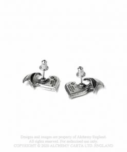 Alchemy Gothic Alchemy Bat Blacksoul Studs Gothic Jewellery